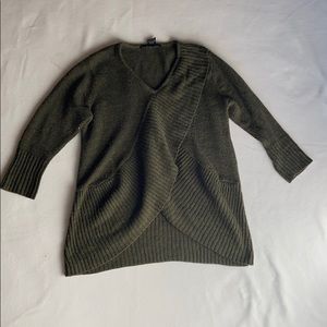 Asymmetrical green sweater